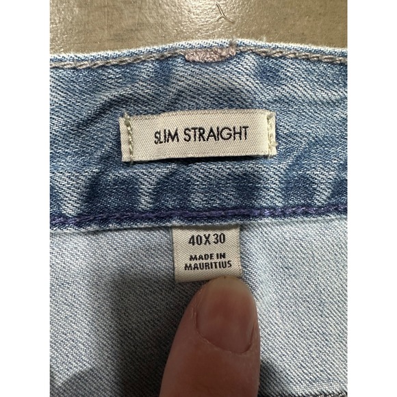 Calvin Klein Jeans Mens 40x30 Slim Straight Light Wash Blue Denim 41Z7232 - Picture 5 of 10